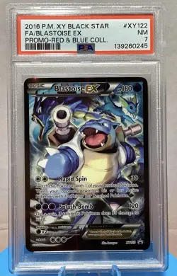 2016 Blastoise EX Black Star Promo XY122 PSA 7 Pokemon TCG - Image 1