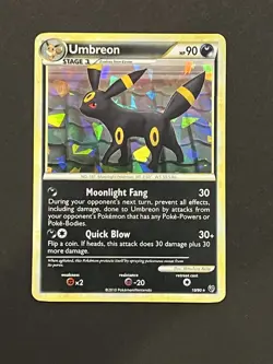 2010 Pokemon Umbreon #10/90 Pokemon Undaunted Cracked Ice Holo Rare - Image 1