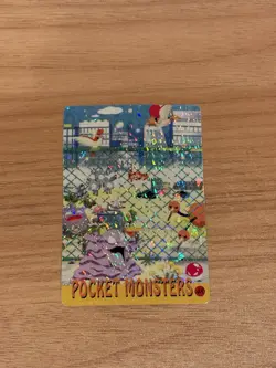 GRIMER CITYSIDE Pokemon Pocket Monsters Japanese Vending Prism Sticker Holo Foil - Image 1