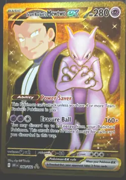 Pokemon Team Rocket's Mewtwo ex Destined Rivals 240/182 280HP Hyper Rare Holo - Image 1