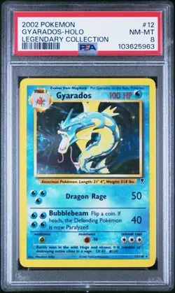 Pokemon TCG 2002 Legendary Collection - Gyarados 12/110 Rare Holo PSA 8 NM-MT - Image 3