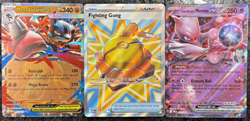 POKEMON TCG MEGA lUCARIO EX-FIGHTING GONG-TEAM ROCKET'S MEWTWO EX(SET OF 3) - Image 1