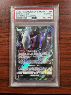 2017 POKEMON SUN & MOON BURNING SHADOWS #88 DARKRAI GX PSA 10 - Image 1