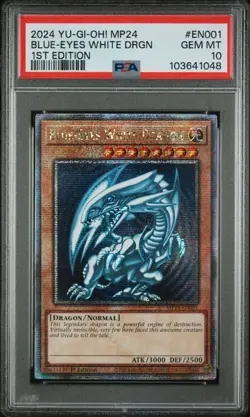 YUGIOH PSA 10 Blue-Eyes White Dragon MP24-EN001 QCR 1st Edition *1126 SDK ART - Image 1