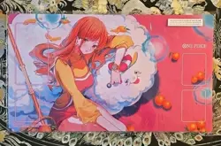 One Piece Official Playmat Nami & Zeus Bandai Fest. 24-25 NO PROMO Playmat Only - Image 1