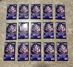 One Piece OP14 Booster Pack Lot of 15 | The Azure Sea’s Seven | English | Sealed - Image 1