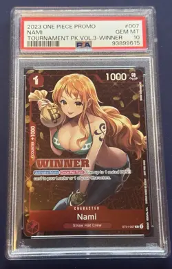 Nami [Tournament Winner] ST01-007 One Piece StarterDeck 1: Straw Hat Crew PSA 10 - Image 1