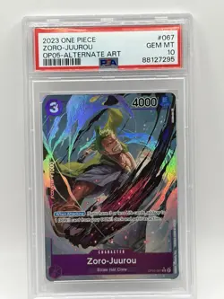 Zoro-Juurou (Alternate Art) OP05-067 Awakening of the New Era Foil PSA10 - Image 1