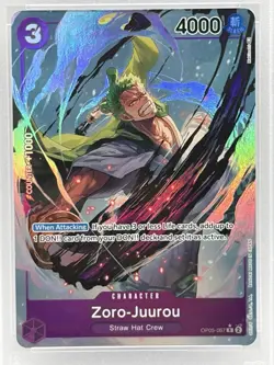 Zoro-Juurou (Alternate Art) OP05-067 Awakening of the New Era Foil PSA10 - Image 3