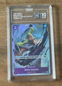 2023 TAG 10 One Piece Awakening of The New Era Zoro-Juurou #OP05-067 RANK 1 TAG - Image 1