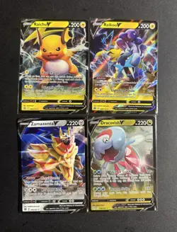 Pokemon TCG Sword And Shield Mixed V Lot 21 Total Cards NM Condition (B) - Image 4