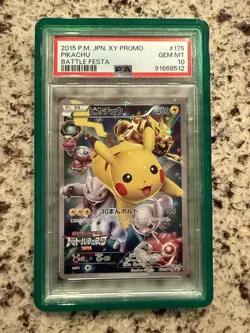 2015 Pokemon JPN Promo XY 175/XY-P Pikachu Battle Festa PSA 10 - Image 1