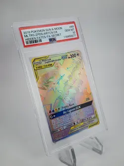2019 POKEMON HIDDEN FATES #69 FULL ART/MOLTRES & ZAPDOS & ARTICUNO GX PSA 10 - Image 2