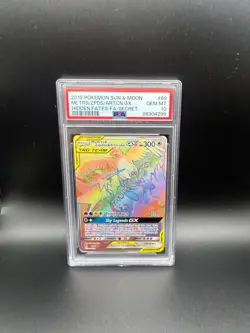 Pokemon Moltres Zapdos Articuno GX Secret Rare 69/68 Hidden Fates English PSA 10 - Image 1