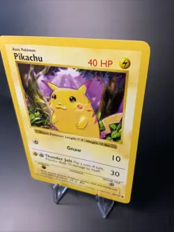 Pikachu 58/102 Shadowless RED CHEEKS NM Base Set Vintage Pokemon Card WOTC 1999 - Image 2