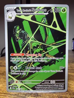 Pokemon TCG Team Rockets Spidops Card 187/182 Destined Rivals NM Condition - Image 1