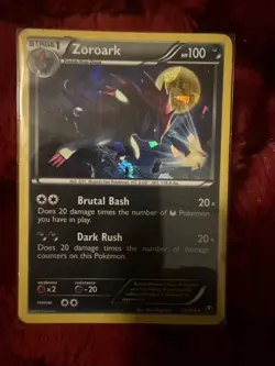 Pokemon TCG Zoroark Dark Explorers Holo Rare Card 71/108 MP 2012 - Image 2