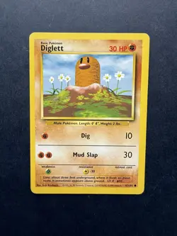 Pokemon Cards: Diglet 47/102: Base Set Common: LP - Image 1