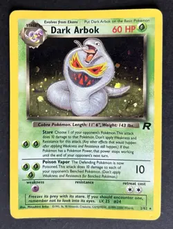 Pokemon Dark Arbok TCG Card Team Rocket 2/82 Holo Rare, 1999 Unlimited MP - Image 1