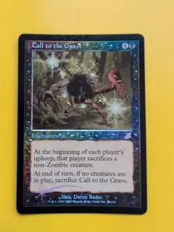 Call to the Grave. rare Enchantment MTG FOIL Shooting Star. Scourge 2003 Card. - Image 1