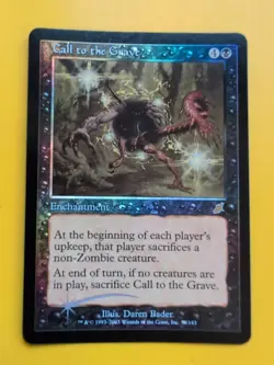 Call to the Grave. rare Enchantment MTG FOIL Shooting Star. Scourge 2003 Card. - Image 2