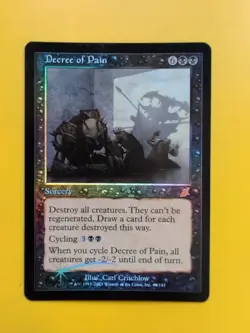 Decree of PAin. Sorcery rare MTG FOIL Shooting Star. Scourge 2003 Card. - Image 2