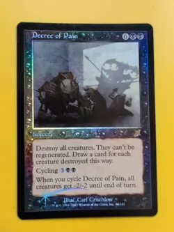 Decree of PAin. Sorcery rare MTG FOIL Shooting Star. Scourge 2003 Card. - Image 3