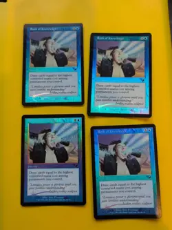 Rush of Knowledge playset Sorcery MTG FOIL Shooting Star. Scourge 2003 4 Card. - Image 1