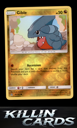 Reverse Holofoil Gible (96) 96/156 Pokemon Common SM - Ultra Prism Card NM - Image 1