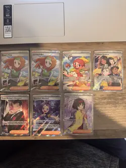 Pokemon Trainer Set of 7 Different Pokemon Cards Near Mint - Image 1