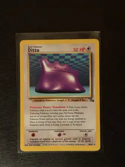 Pokemon TCG Ditto 18/62 Non-Holo Rare Fossil Vintage WOTC Card LP! - Image 1