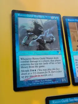 Raven Guild Master & 2 Guild Initiate MTG FOIL Shooting Star.Scourge 2003 3 Card - Image 5