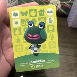 #028 Jambette AUTHENTIC Nintendo Animal Crossing Amiibo NFC Card Series 1 - Image 1
