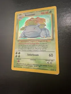 Pokemon TCG Venusaur Base Set Holo Unlimited Rare Card 15/102 - Image 2