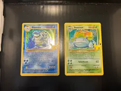 Pokemon TCG Blastoise 2/102 & Venusaur 15/102 Celebrations Card Bundle - Image 1
