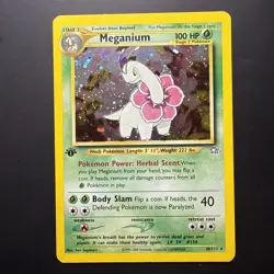 [LP] 1st Edition Meganium Holo Neo Genesis - 2000 - #10/111 - Pokemon Card - Image 1