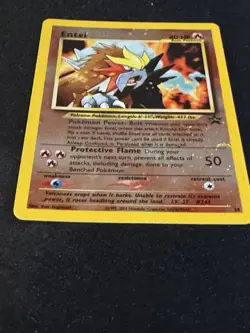 Entei 34 Swirl Black Star WOTC Movie Promo Reverse Holo Pokemon Card NM - Image 2