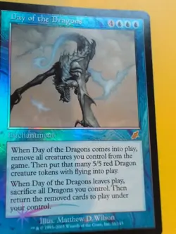 Day of the Dragons. Rare Enchantment MTG FOIL Shooting Star. Scourge 2003 Card. - Image 3