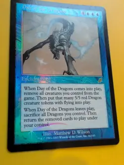 Day of the Dragons. Rare Enchantment MTG FOIL Shooting Star. Scourge 2003 Card. - Image 4