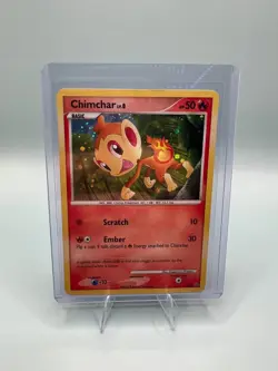 Chimchar LV.8 DP02 Black Star Promo Holo Pokemon Card NM/LP - Image 1