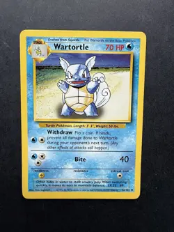 Pokemon Cards: Wartortle 42/102: Base Set Uncommon: LP - Image 1