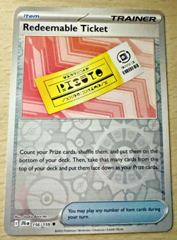 Pokemon TCG Redeemable Ticket 156/159 Journey Together Reverse Holo Trainer Card - Image 1