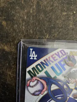 One Piece x Dodgers Collaborative Promo Card Monkey D. Luffy (Sealed) - Image 2
