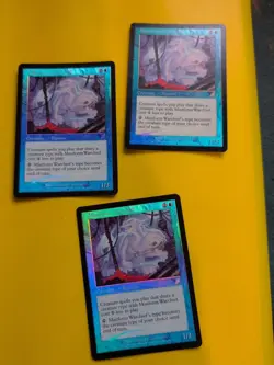 Mistform Warchief x3 illusion MTG FOIL Shooting Star. Scourge 2003 3 Card. - Image 1
