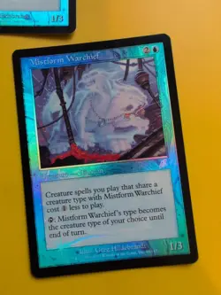 Mistform Warchief x3 illusion MTG FOIL Shooting Star. Scourge 2003 3 Card. - Image 2