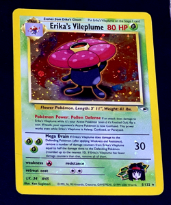 2000 Pokemon ERIKA'S VILEPLUME Gym Heroes HOLO BLEED Misprint ERROR Card 5/132 - Image 4