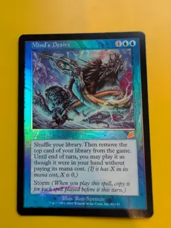 Mind's Desire rare sorcery MTG FOIL Shooting Star. Scourge 2003 Card. - Image 1