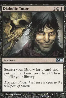 Magic 2011 (M11) #93 Diabolic Tutor - Image 1