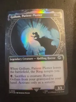 FOIL Gollum, Patient Plotter (309/915) LTR Lord of the Rings MTG Magic Showcase - Image 1