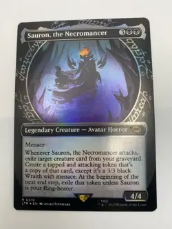 IA MTG Sauron, the Necromancer LOTR Rare 210 FOIL NEAR MINT - Image 1